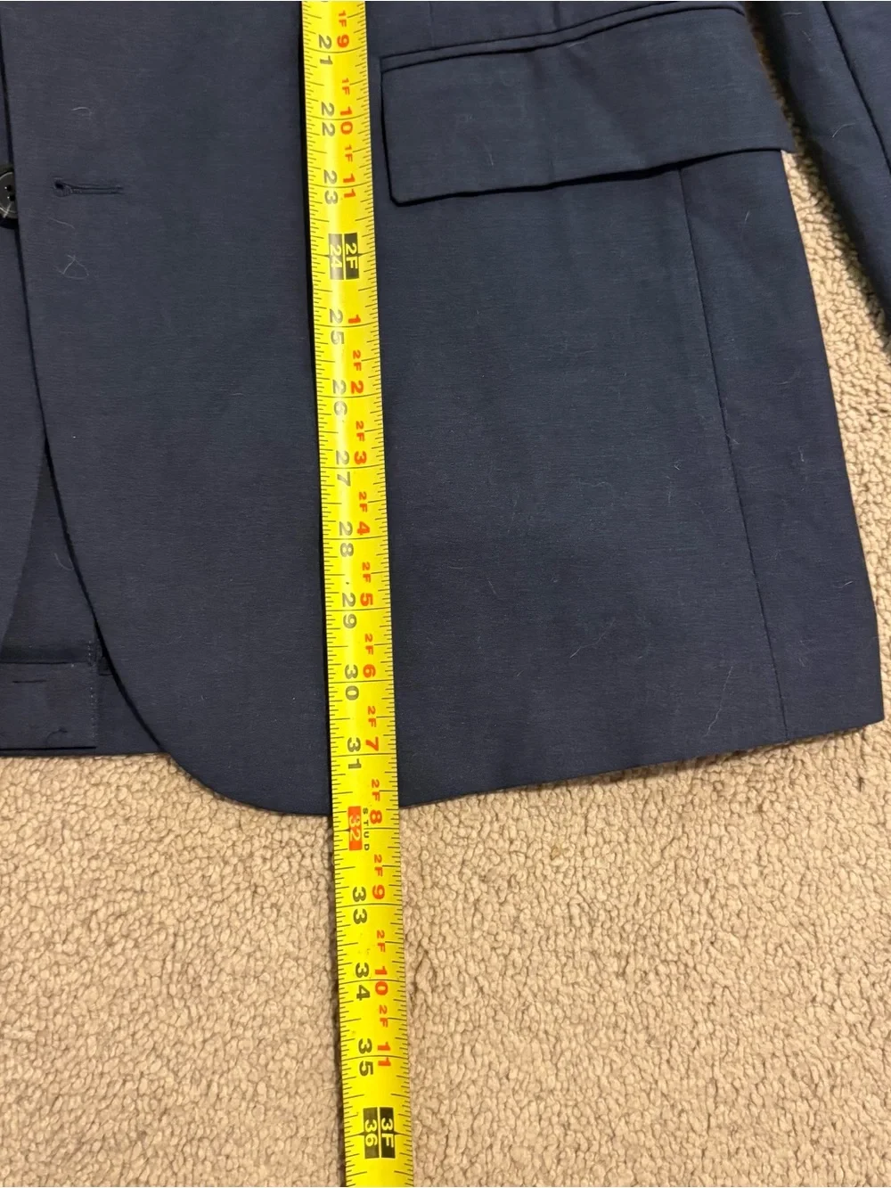 J. Crew Men's Thompson Performance Travel Navy Two-Button Sport Coat